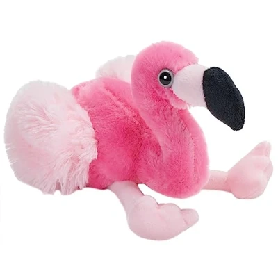 Afbeelding van Pluche dieren knuffels Flamingo van 18 cm Knuffeldieren vogels speelgoed