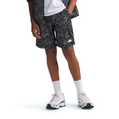 Afbeelding van THE NORTH FACE Never Stop Shorts Asphalt Grey Bouldering Guide Print 152
