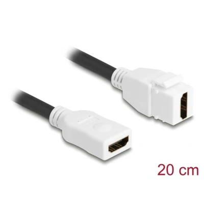 Afbeelding van Delock Keystone Modul Kabel HDMI Buchse zu 8K 60 Hz 20 cm weiß