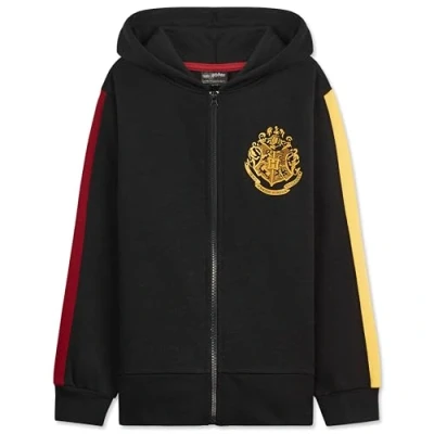 Afbeelding van HARRY Potter hoodie voor meisjes tieners zachte zwart/goud/rood Zweinstein met ritssluiting sweatshirt meisjestruien leeftijd 5 14 cadeaus 11 12 jaar