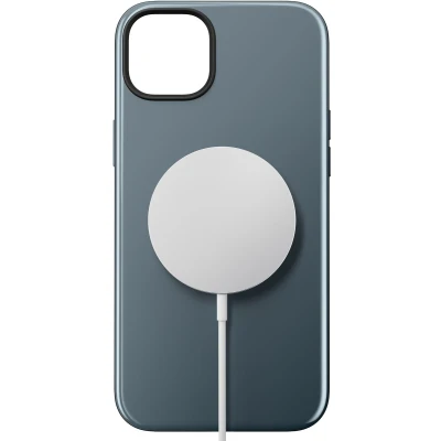 Afbeelding van Nomad Sport Case geschikt voor iPhone 14 Plus met high gloss gekleurde achterzijde MagSafe &amp; draadloos laden Marine Blue