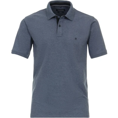 Afbeelding van Casa Moda polo heren wijde fit poloshirt donkerblauw effen 6XL Big &amp; Tall Plus Size