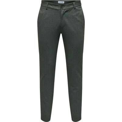Afbeelding van ONLY &amp; SONS slim fit pantalon ONSMARK met all over print black