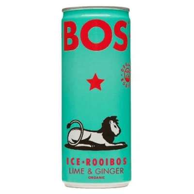 Afbeelding van Bos Rooibos Ice Tea Lime &amp; Ginger Blikje 250ML