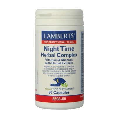 Afbeelding van Lamberts Night time kruiden complex 60 capsules