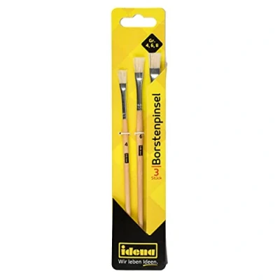 Afbeelding van Idena 60105 Borstelkwast, set van 3, in de maten 4, 6 en 8
