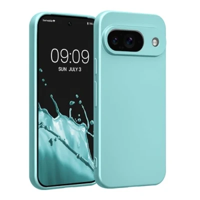 Afbeelding van kwmobile metallic telefoonhoesje van TPU geschikt voor Google Pixel 9 Flexible case smartphone In mintgroen