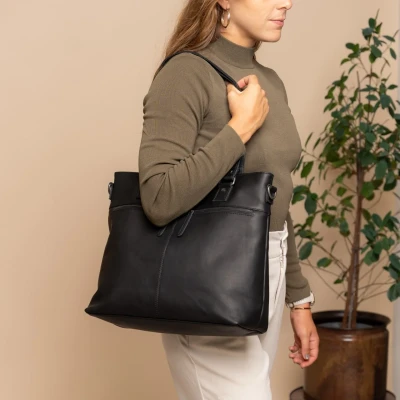 Afbeelding van The Chesterfield Brand Rome Shopper black Damestas
