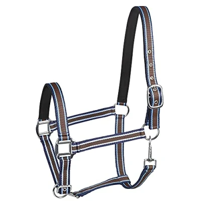 Afbeelding van PFIFF plastic halter, gevoerd, bruin lichtblauw blauwe Cob