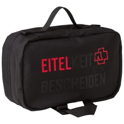 Afbeelding van Rammstein Kulturtasche &quot;Eitelkeit&quot; toilettas ijdelheid zwart, officiële band merchandise wastas