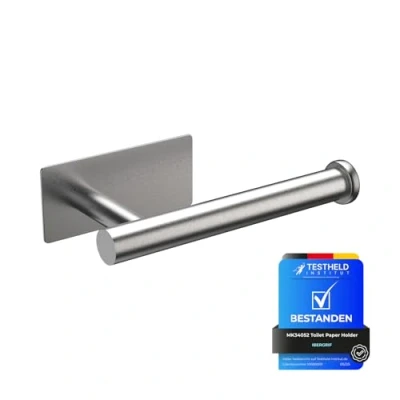 Afbeelding van Ibergrif MK34052 Chromen toiletrolhouder, wandmontage, zelfklevende toiletpapierhouder voor badkamer en keuken, waterdicht, zonder boren