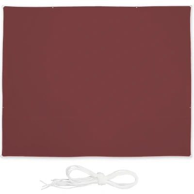 Afbeelding van Relaxdays schaduwdoek rechthoekig zonwering zonweringdoek schaduwzeil bordeaux 3 x 4 m