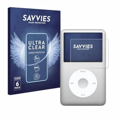 Afbeelding van Savvies (6 Stuks) Schermbeschermer voor iPod classic Gen 5 7 Screen Protector Ultra Transparant