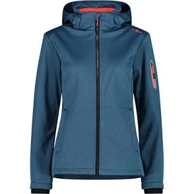 Afbeelding van CMP Melange softshelljas voor dames, met afneembare capuchon