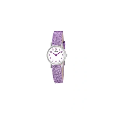Afbeelding van Lotus meisjes analoog kwarts horloge met lederen armband 18409/C