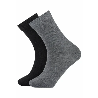 Afbeelding van FALKE Happy sokken set van 2 zwart/grijs