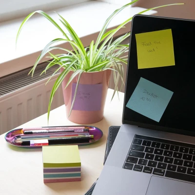 Afbeelding van Kores Sticky Notes Cube Recycled, Pastel kleuren, 75 x mm, 1 kubus van 450 vellen