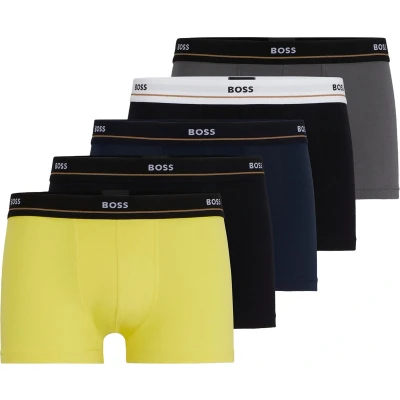 Afbeelding van BOSS Trunk Essential 5 PACK Onderbroeken, Heren, Maat: Small, Dark blue/multicoloured