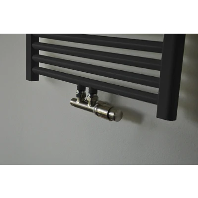 Afbeelding van Riko set thermostatisch onderblok haaks rechts geborsteld staal