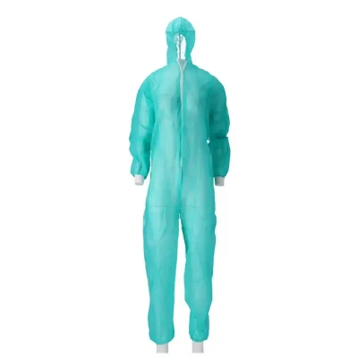 Afbeelding van Overalls CMT Coverall PP Non Woven met Ritssluiting Groen Maat M