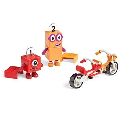 Afbeelding van Learning Resources HM95354 UK Numberblocks Eén en Twee Fietsavontuur officieel speelgoed inclusief tandem fiets helmen met beweegbare armen voor realistisch spelen