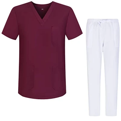 Afbeelding van MISEMIYA Sanitair slaappak, uniseks, medische uniformen, G713 6802, Granaatrood 68, M