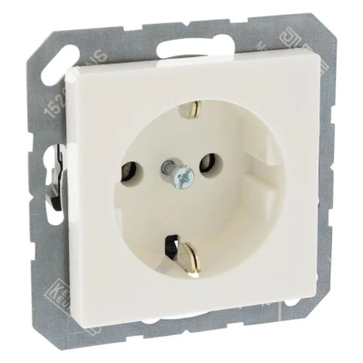 Afbeelding van Stopcontact Jung AS500 (Inbouw, Randaarde, Wit)