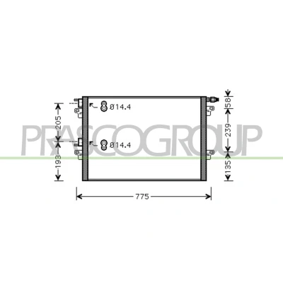 Afbeelding van Condensor, airconditioning PRASCO RN154C002