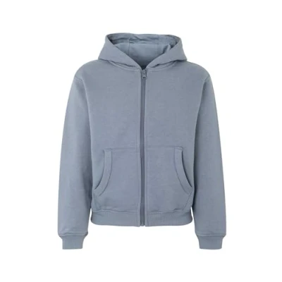Afbeelding van Mukua Byron Kids Sweatshirt voor kinderen met ritssluiting en capuchon, Blue Fog, maat 9/11