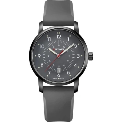 Afbeelding van Wenger Heren analoog quartz horloge met siliconen band 01.1641.120