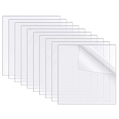 Afbeelding van SUNSK Acrylplaat, transparant, 100 x mm, plexiglas voor fotolijst, beschermborden, projecttentoonstelling, schilderen, doe het zelfprojecten, 10 stuks