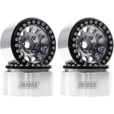 Afbeelding van INJORA RC 1,9inch Beadlock Velgen 4pcs Metalen Set voor 1:10 Rock Crawler Axial SCX10 Pro II III TRX4 D90 VS4 10 Redcat Gen 8 7 Enduro(Grijs)