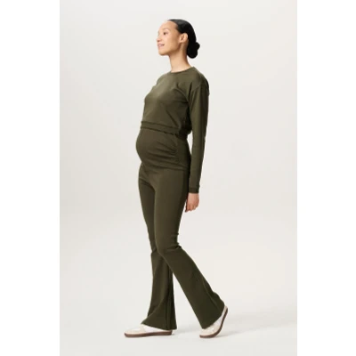 Afbeelding van Noppies Maternity Umea Flared Heavy Interlock Pants OTB, Forest Night P522, XS