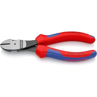 Afbeelding van Knipex Kracht zijsnijtang zwart geatramenteerd, met meer componentengrepen 160 mm (zelfbedieningskaart/blister) 74 02 SB