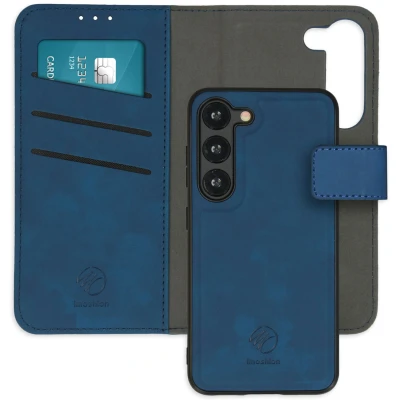 Afbeelding van Samsung Galaxy S23 Hoesje Kunstleder iMoshion Bookcase/2 in 1 Case Blauw Telefoonhoesje