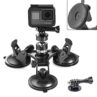 Afbeelding van Homeet Super Auto Zuignaphouder Camera Zuignap Statief Actie 1/4 &#039;&#039; Kogelkop 360 Graden Roterende Voor Camcorder
