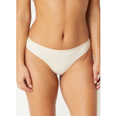 Afbeelding van Falke dames Daily Comfort string met logoband in 2 pack de kleur Beige, maat: S