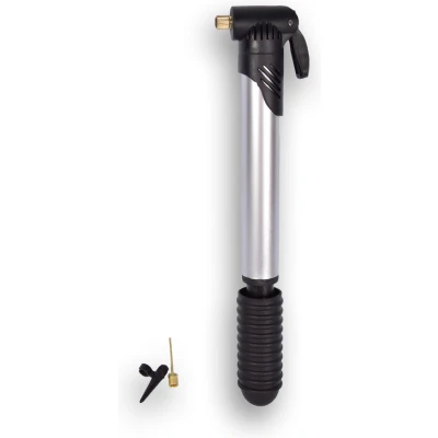 Afbeelding van fietspomp kunststof,metaal met Drukmeter zwart,zilver Bandenpomp