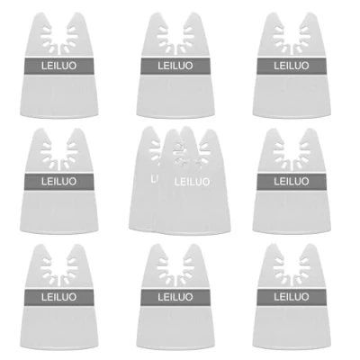 Afbeelding van LEILUO 10 stuks oscillerende multitool schrapers, zaagbladen, 8 vaste en 2 flexibele zaagbladen voor verf afdichtmiddelverwijdering, compatibel met DeWalt Makita Ryobi meer