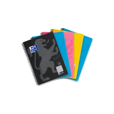 Afbeelding van Oxford Touch Collegeblok B5 geruit met rand, 80 vellen, gesorteerd, 5 stuks