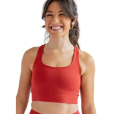 Afbeelding van Girlfriend Collective Paloma Sportbh met medium support, Dames, Maat: XS, Ember