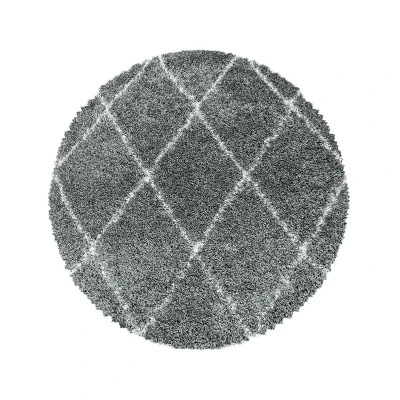 Afbeelding van Rond Vloerkleed Alvor Grijs 123vloerkleed.nl is de online webshop voor vloerkleden en woonaccessoires.