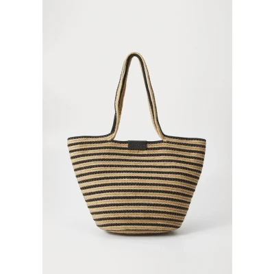 Afbeelding van Marc O&#039;Polo Jonna Shopper Black / Nature Lichtbruin Zwart
