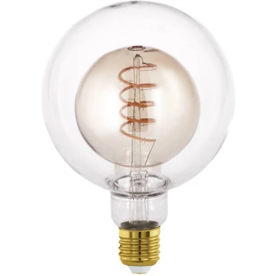 Afbeelding van EGLO LED Lamp E27 Ø 12,5 cm G125 Amber/Helder 2000K Dimbaar
