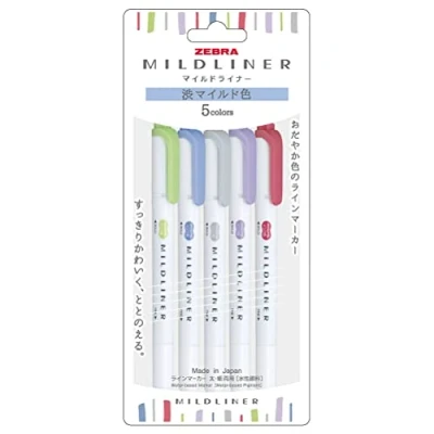 Afbeelding van Zebra mildliner set 5 stuks cool &amp; warm colors