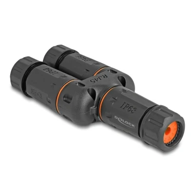 Afbeelding van Delock Kabelverbinder Y Adapter RJ45 Buchse zu 2 x Cat.6 I