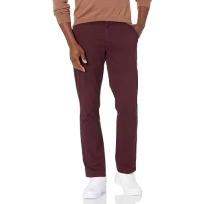 Afbeelding van Amazon Essentials Heren Slim Fit Casual Stretch Khaki Broek, Bourgondië, 33W/28L