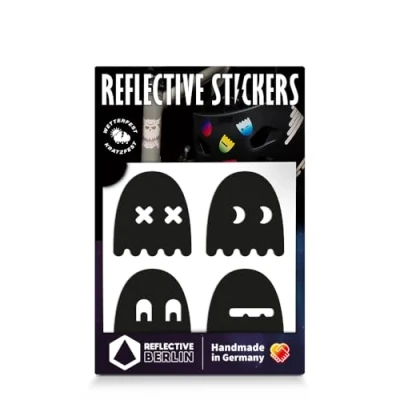 Afbeelding van Reflective Berlin Uniseks Decals voor volwassenen, reflecterende stickers, Ghost zwart, eenheidsmaat