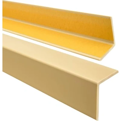 Afbeelding van Quest Hoekprofiel 27x27mm, PVC rubber kunststof hoekprofiel, zelfklevend randbeschermingsprofiel, flexibel hoekbeschermingsprofiel, Crème, 200cm