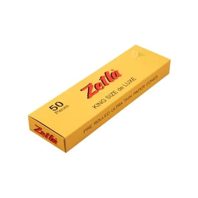 Afbeelding van Zetla 50 Cones Hemp De Luxe Size Voorgerolde Joint Tubes Conische met Filter (109 x 26 mm) Papers
